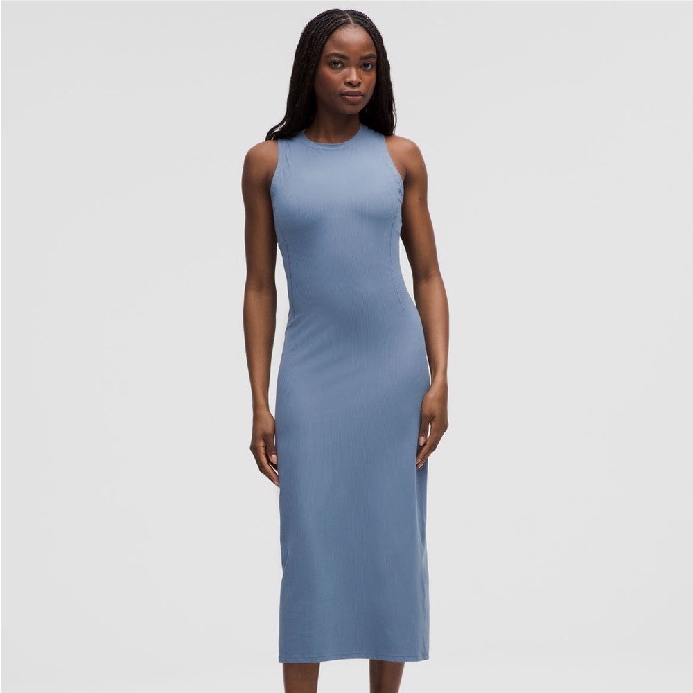 lululemon all aligned ribbed midi dress